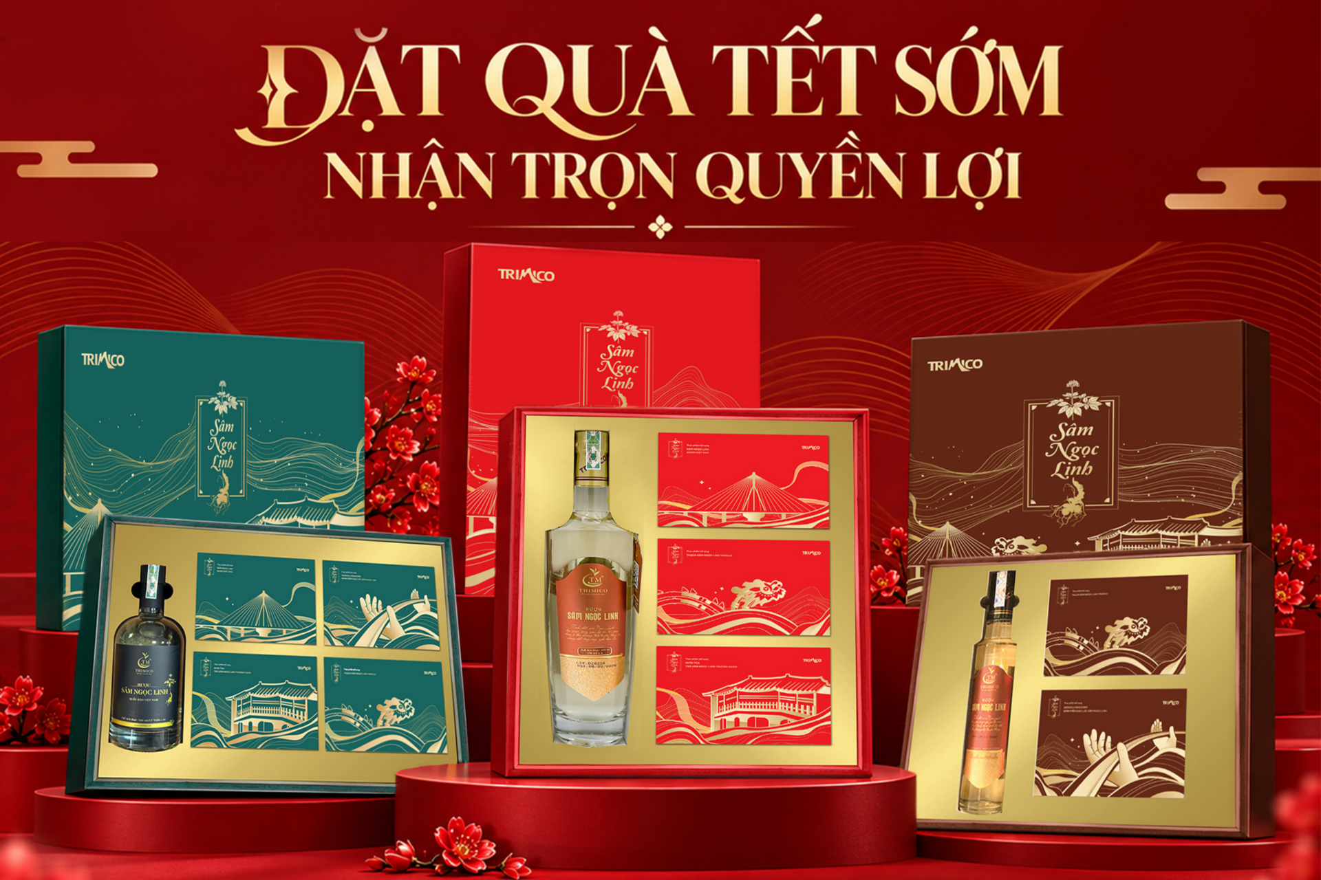 Bộ 3 set qu&agrave; Tết